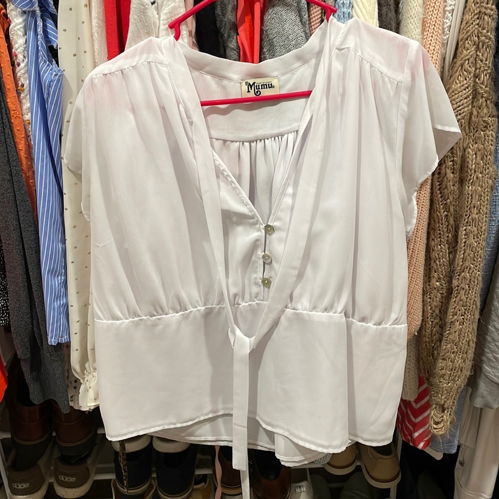 Tie blouse
